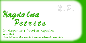 magdolna petrits business card